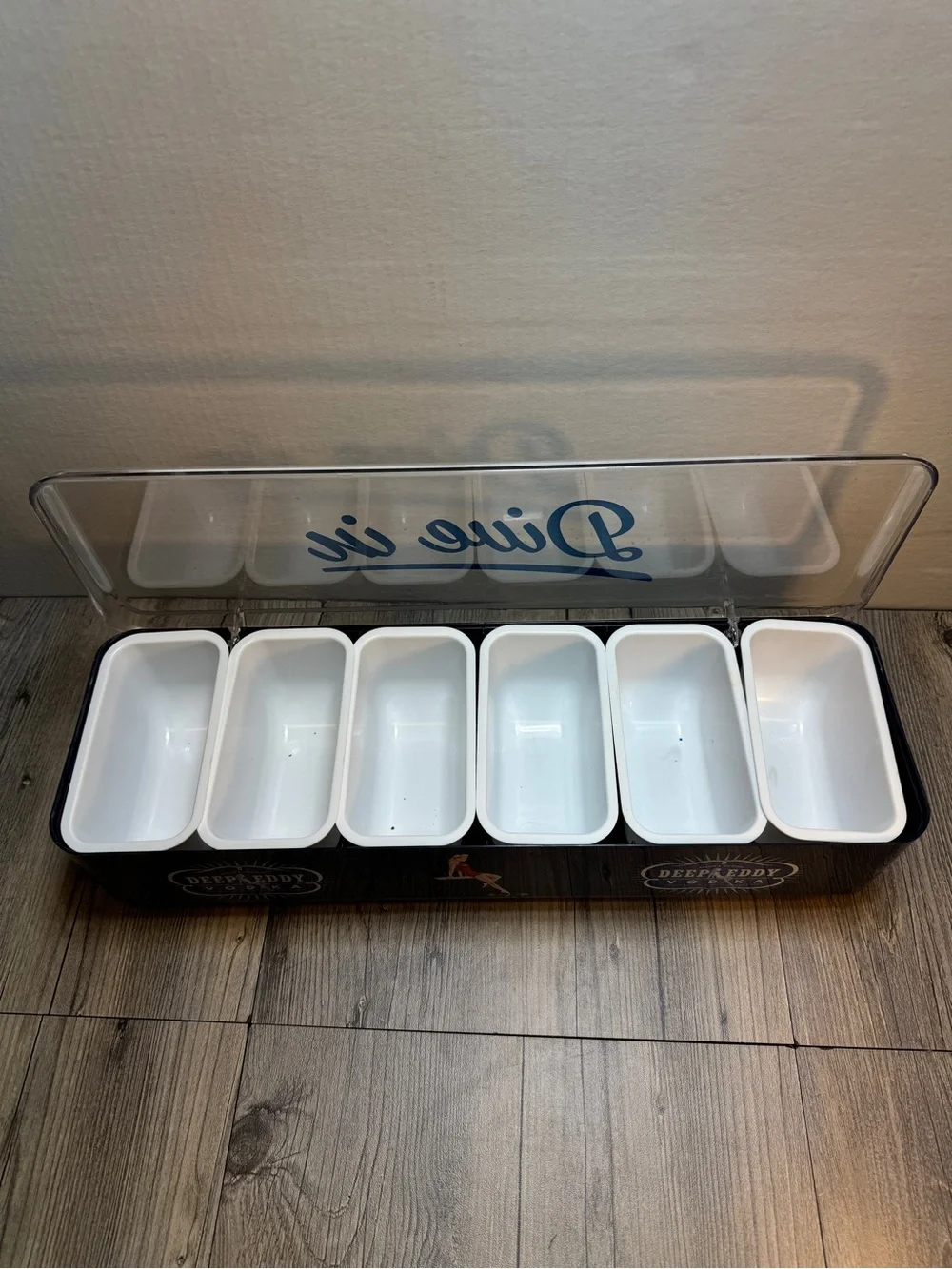Deep Eddy Vodka Dive In Blue Bar Fruit Tray Caddy Caddie man cave bar ware